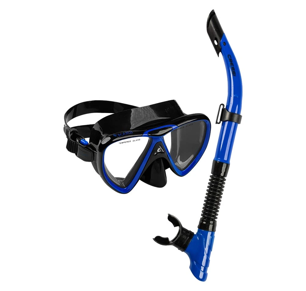 Cressi Ikarus + X-Hale Mask Snorkel Set 3 Cressi Ikarus + X-Hale Mask Snorkel Set