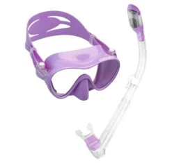 Cressi F1 + Dry MS Set 8 Cressi F1 + Dry MS Set -Fishing Gear Sale cressi f1 dry mask snorkel set lilac