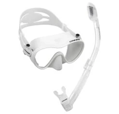 Cressi F1 + Dry MS Set 9 Cressi F1 + Dry MS Set -Fishing Gear Sale cressi f1 dry mask snorkel set white