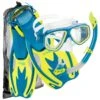 Cressi Rocks Jnr MSF Set Blue/Lime -Fishing Gear Sale cressi rocks jnr msf set