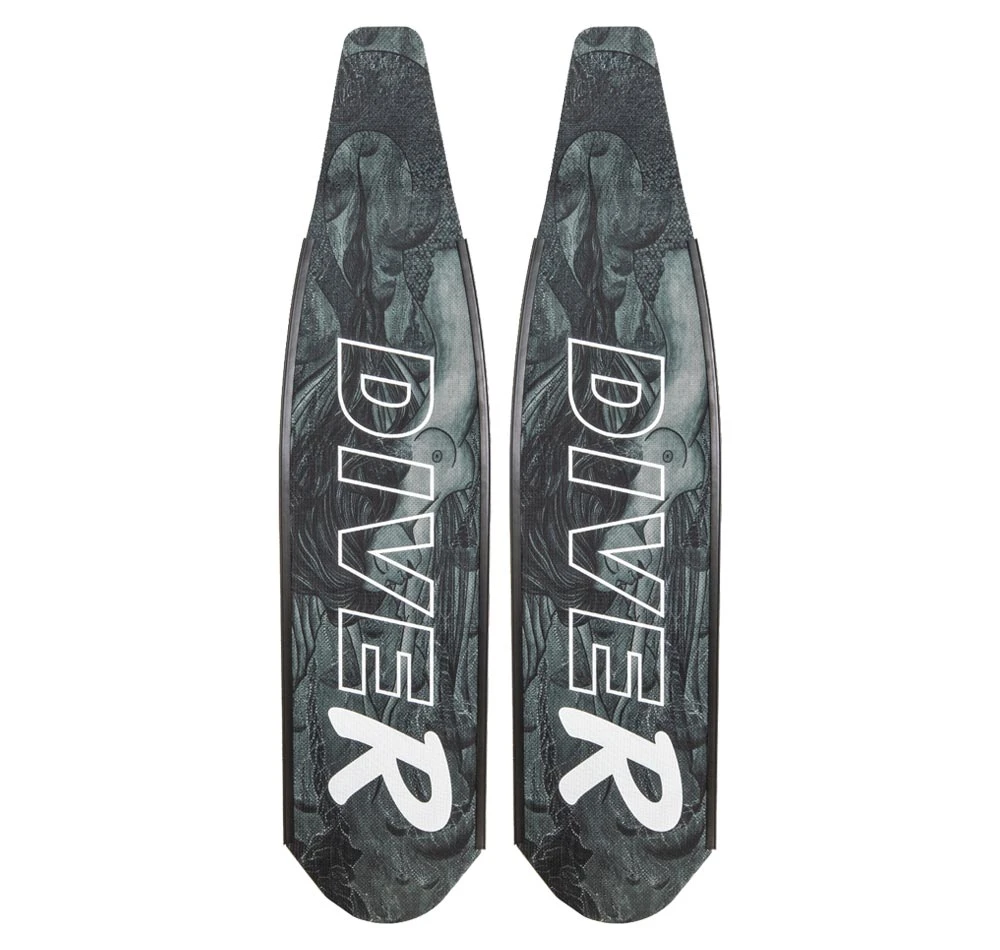 DiveR Innegra Carbon B&W Mermaid Soft Fin Blades 3 DiveR Innegra Carbon B&W Mermaid Soft Fin Blades