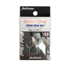 Jackson Metal Effect Blade Assist Hook Set 2pk Silver -Fishing Gear Sale jackson metal effect hook set size m