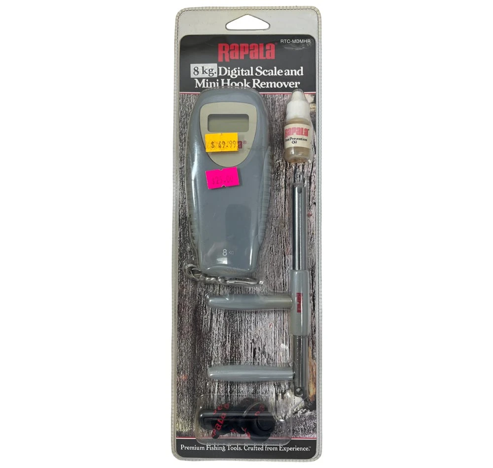 Rapala Digital Scale 8kg & Hook Remover 3 Rapala Digital Scale 8kg & Hook Remover