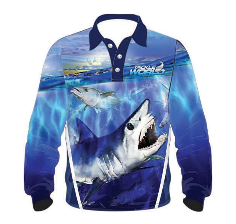Tackle World Mako Shark Adults Fishing Shirt 3 Tackle World Mako Shark Adults Fishing Shirt