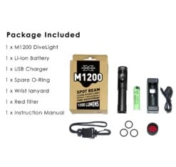 X Adventurer M1200 LED Torch 15 X Adventurer M1200 LED Torch -Fishing Gear Sale x adventurer m1200 led underwater torch included in pack